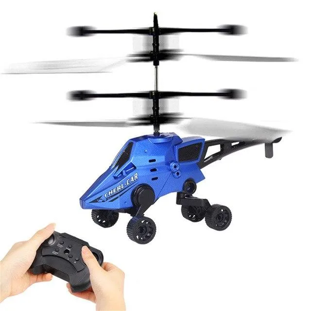 Hot Sale remote control helicopter RC Flying Car Remote Control Toy Air-Ground 2CH Gyro Helicopter RC Drone For Kid Toys#H30