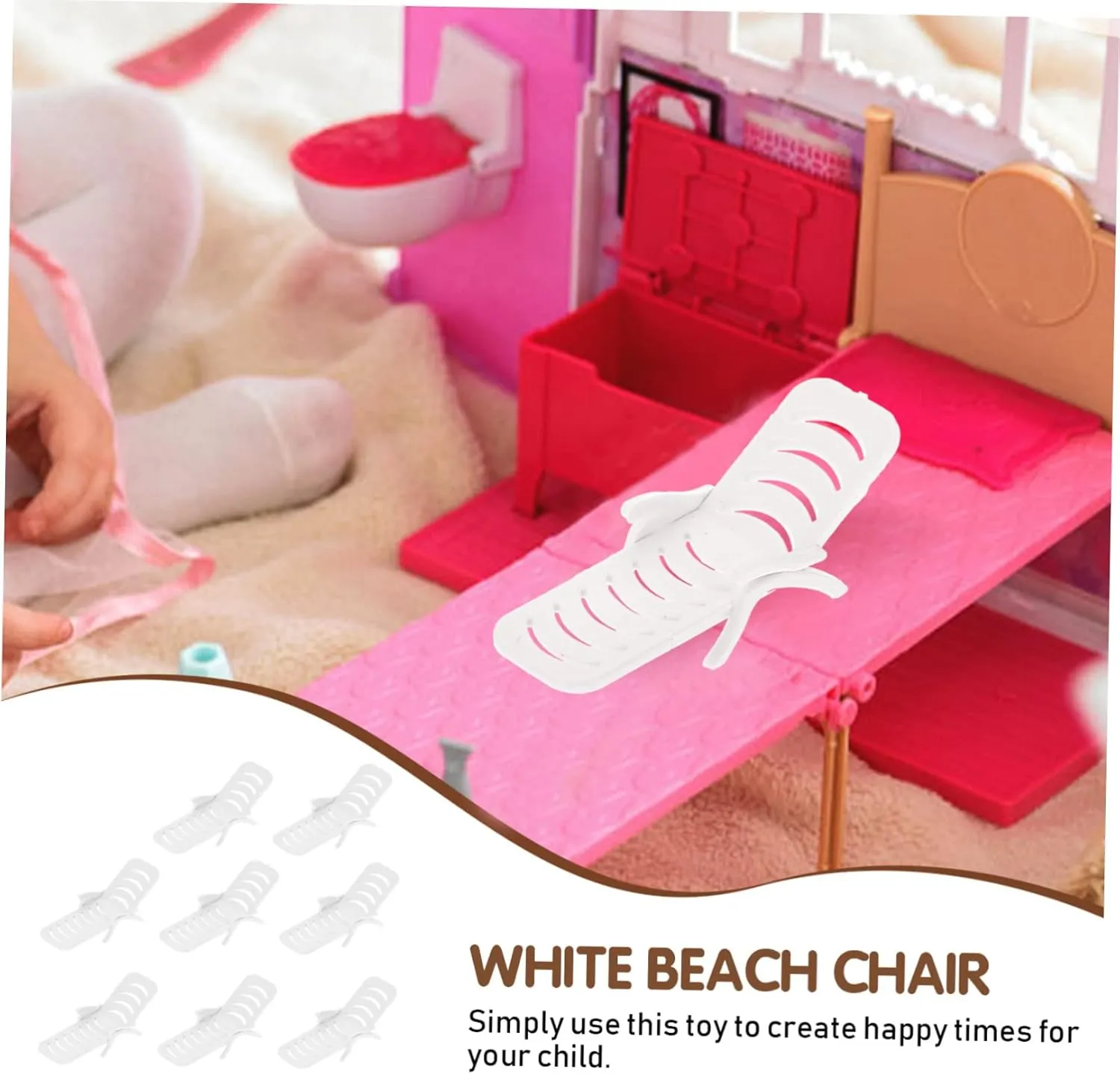 House Decoration Photography Props Fun outcry pretentious numerical Boys and Girls Crafting Accessories VOSAREA 40pcs Miniature Beach Chair Cute Plastic Dollhouse Decor for Miniature 