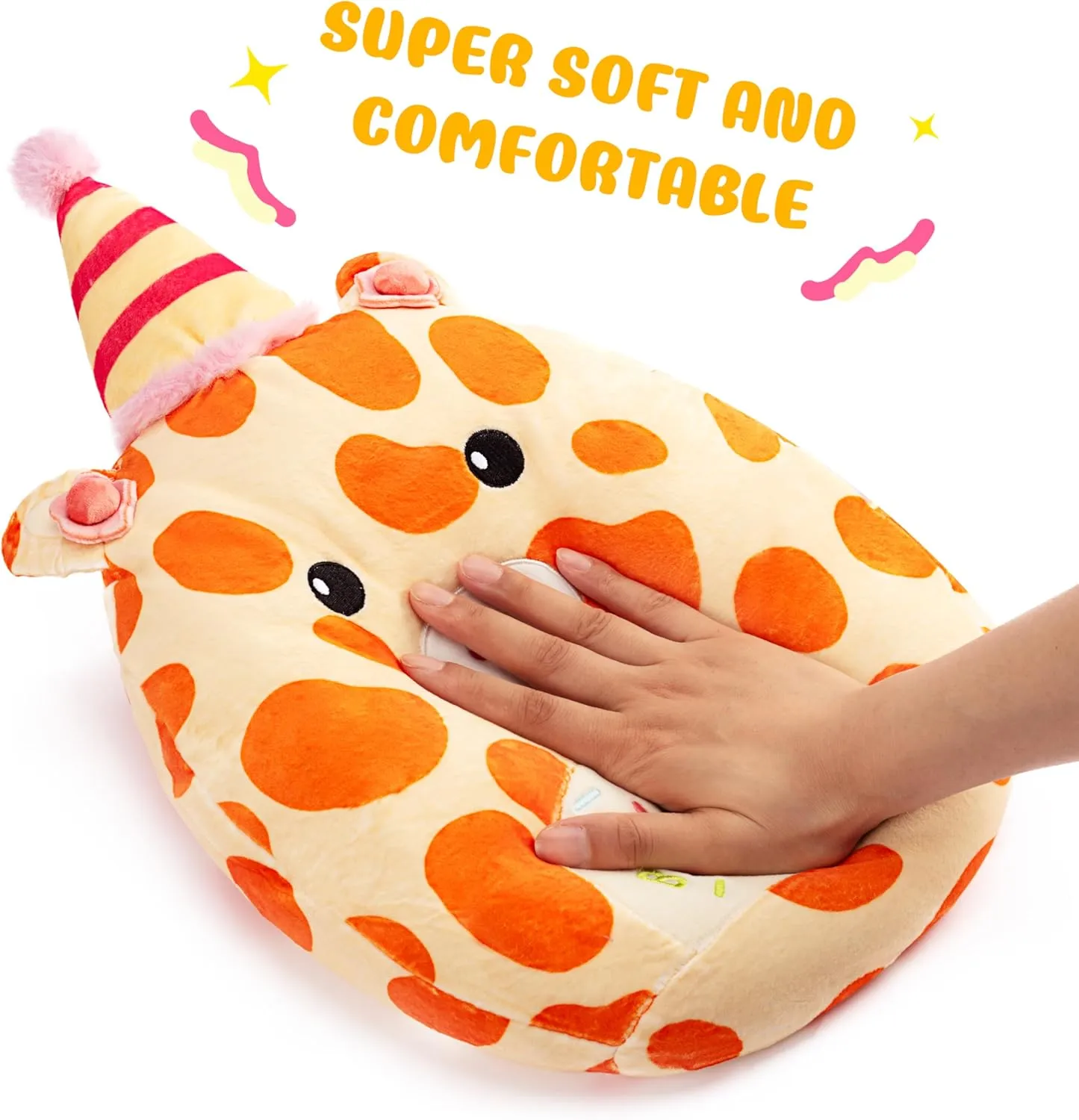 Huggable Plushie,Gift for Kids Original 15.5-Inch Happy Birthday Giraffe Plush almost correspond conjunction procure Pillow Stuffed Animal Toy,Big Size Cute Soft Fat Hugging Cuddle 