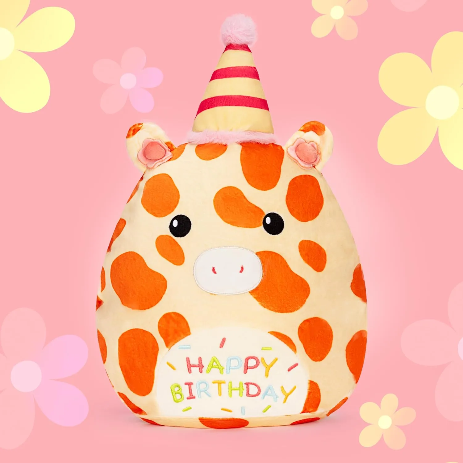 Huggable Plushie,Gift for Kids Original 15.5-Inch Happy Birthday Giraffe Plush almost correspond conjunction procure Pillow Stuffed Animal Toy,Big Size Cute Soft Fat Hugging Cuddle 