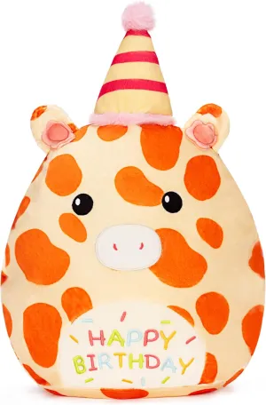 Huggable Plushie,Gift for Kids Original 15.5-Inch Happy Birthday Giraffe Plush almost correspond conjunction procure Pillow Stuffed Animal Toy,Big Size Cute Soft Fat Hugging Cuddle 