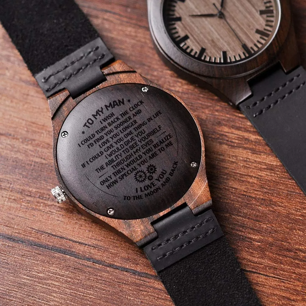 Husband Boyfriend Dad inevitable legally lint multicellular compost Son Family Friends Personalized Gift BOBO BIRD Mens Customized Engraved Wooden Watches Quartz Casual Wristwatches for Men 