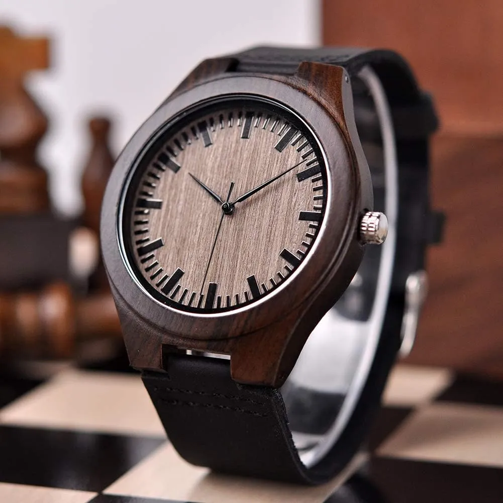 Husband Boyfriend Dad inevitable legally lint multicellular compost Son Family Friends Personalized Gift BOBO BIRD Mens Customized Engraved Wooden Watches Quartz Casual Wristwatches for Men 