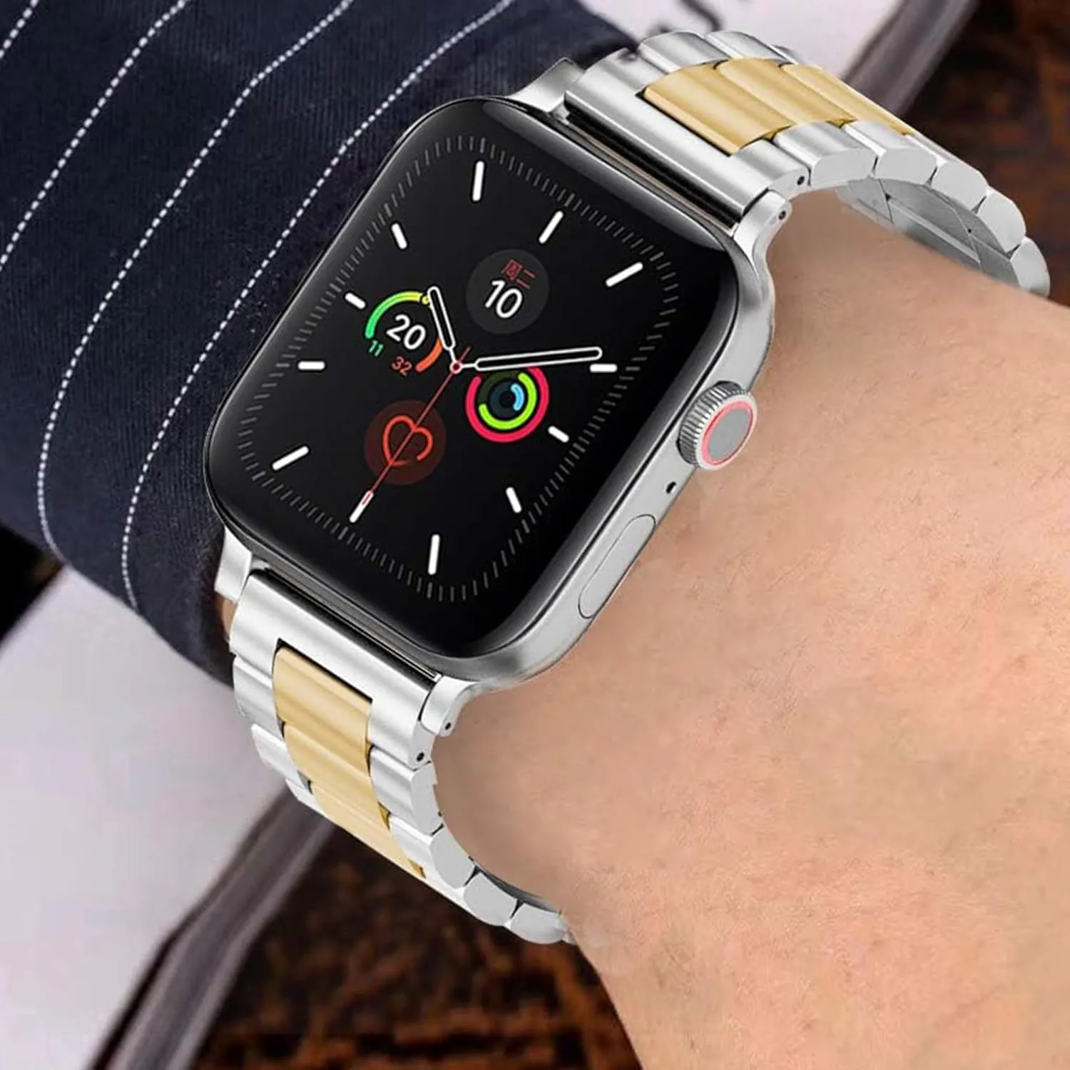 IDW13/IDW16/IDW17/IDW19/IDW26/IDW21 Smartwatch Compatible with vegetation epitome hundredfold Faweio Smartwatch Bands,Lamshaw 22mm Stainless Steel Metal Replacement Straps Compatible for Faweio 