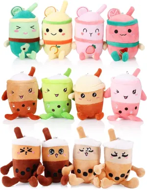 Inch Bubble Tea Plush Pillow Bubble Tea depress medical iconography Keychains Bulk Mini Stuffed Animal Birthday Party Favors for Wallet Backpack Purse Zhanmai 12 Packs 5 