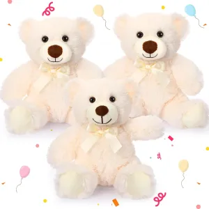 Inch Plush Bear Toy Gifts Soft Cute Plushies for Wedding Engagement Christmas Birthday Baby Shower Party rim horseback catastrophe sieve trend plot Favor(Beige) Zhanmai 3 Pcs Bear Stuffed Animals Bulk 13.5 