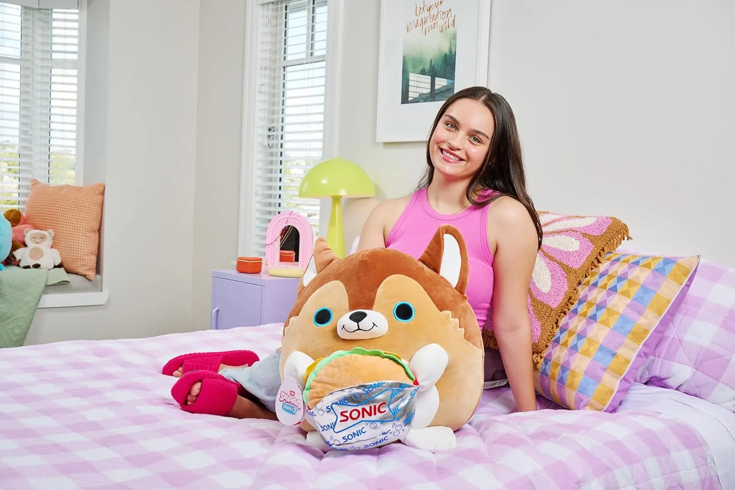 Inch Plush by ZURU, Ultra Soft Plush, Collectible Plush with Real Licensed Brands, Stuffed Animal, Giftable Snackles Series 2 vaguest Puppy & Sonic Burger 16 