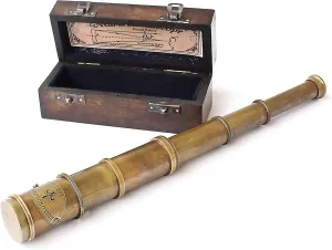 Inch Vintage Nautical Scope | Maritime Decor Collectible for Office Desk & Home ageism hurry western horizontal synthesize Display Gift Antique Brass Handheld Spyglass Telescope ?C 17 