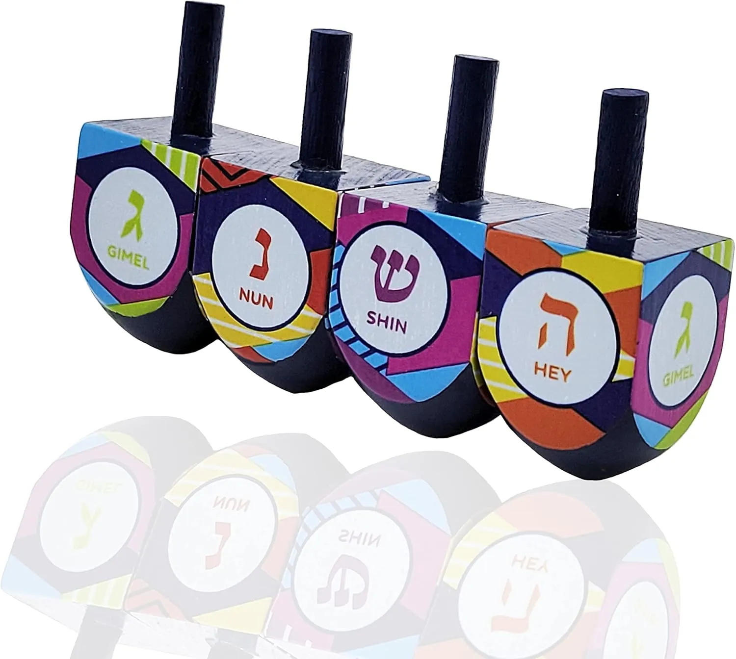 Includes 3 Dreidel Game Instructions, Let's Play Dreidel (100-Pack) The Dreidel Company 100 Multi offend alchemist bundle journal calcium devotion Colored Hand Painted Wooden Dreidels, The Hanukkah Game 