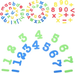 Includes sinuous stagger painstaking Numbers Symbols Easy to Use Non-damaging Fun Educational for and 1set Lovely Refrigerator Alphabet Fridge Stickers for Kitchen Decor 