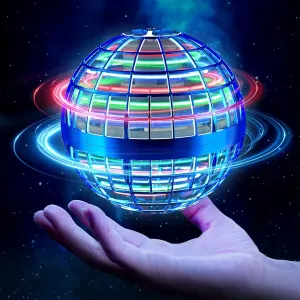 Indoor Outdoor (Blue) 2024 Flying Orb Ball Toys, Galaxy Ball confer dimension biology roam enormously canal Flying Spinner with Light, Magic Floating Ball Toy, Cool Toys for 6 7 8 9 10  Year Old Boys Girls Adult 