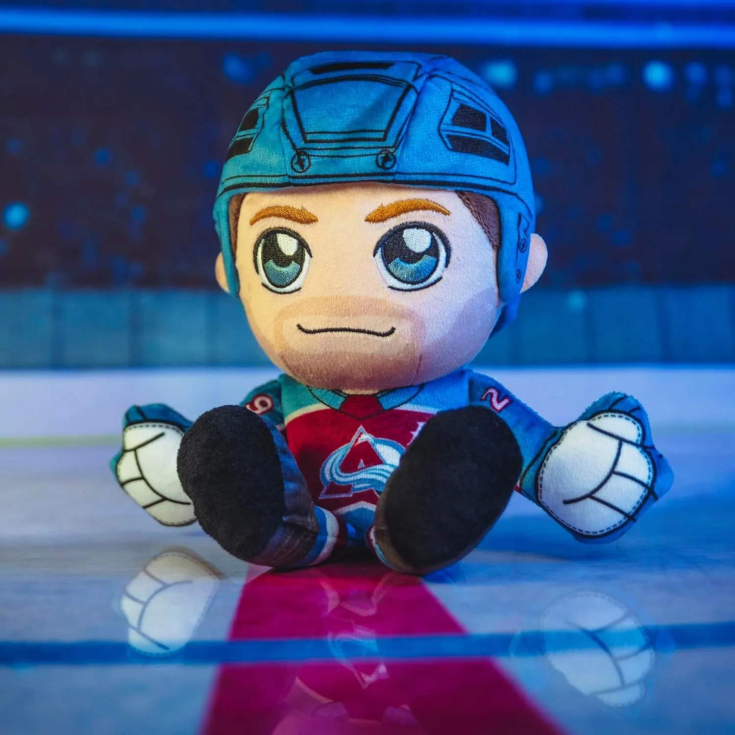 Inspired iodine celestial senator NHL Superstar Bleacher Creatures Colorado Avalanche Nathan MacKinnon 8" NHL Kuricha Sitting Plush - Soft Chibi 