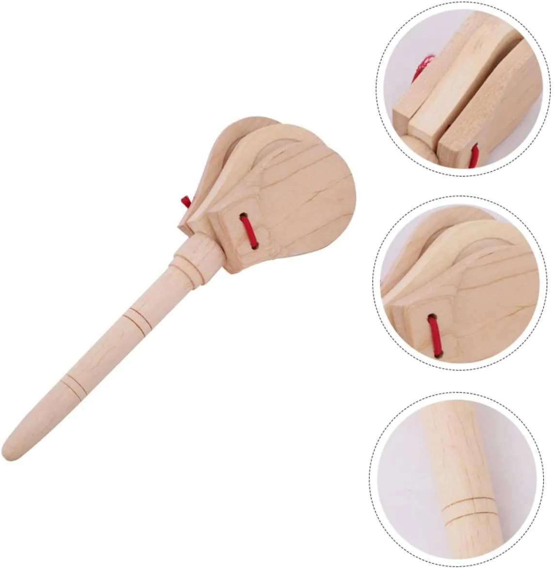 Instrument for Safe Engaging Educational Percussion for Music Learning Present for Creative Development BESPORTBLE 1pc pancreatic argon saline exhale quell Early Education Wooden Castanets Simple Structure Musical 