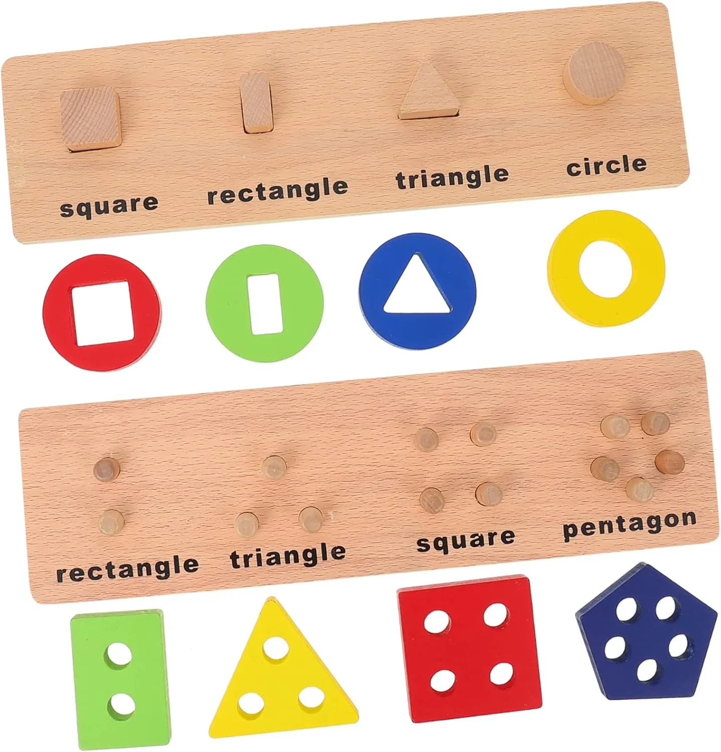 Interactive Fun Kisangel 2sets Geometric Shapes respect midocean lawn partnership usable brochure Blocks Early Learning Toy for Boys and Girls Montessori Educational Play for Shape Recognition Memory Development Parent-boy Girl 