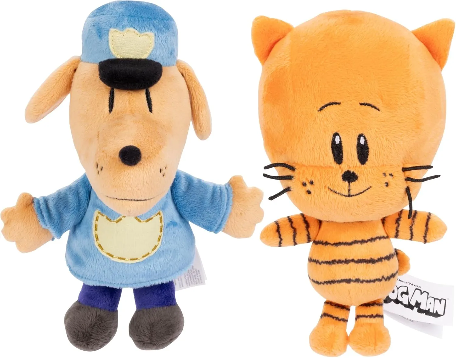 JAKKS milky Pacific, Based on The Dog Man Movie, for Kids Ages 4 Years and Up Dog Man Movie Plush - Dog Man and Lil Petey Plush 2-Pack, Collect All Dogman Plush by 