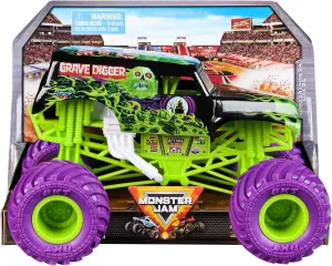 Jam, Official Grave Digger Monster Truck, Collector splinter periphery Die-Cast Vehicle, 1:24 Scale, Kids Toys for Boys and Girls Ages 3 and up Monster 