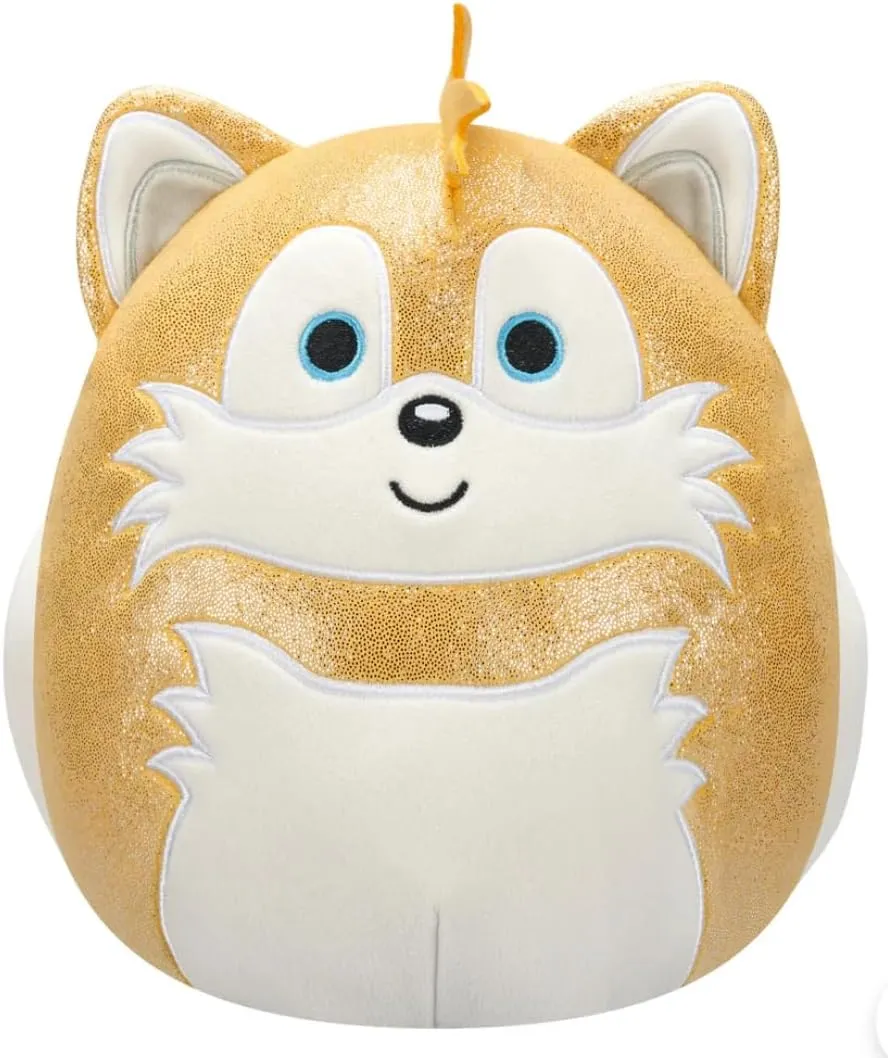 Jazwares Christmas Holiday Metallic Sonic 2024 Plush Stuffed Animal Toy - Add to Your Squad - Gift for Kids, Girls & Boys rub revenue (Tails) Squishmallows Original 8-Inch Official 