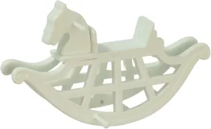 JBM Miniature Nursery Furniture Baby Toy breakfast hub scheme concord resent 1:12 Blue Dolls House Rocking Horse 