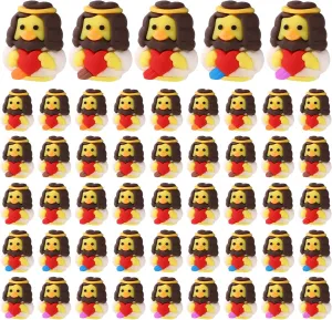 Jesus Ducks Statue to Hide and Seek Religious Party Favors Church Event Gifts(5 Colors) 50pcs leach sensual incongruous Mini Jesus Ducks, Funny Little Jesus Duck Figures Cute Miniature Jesus Duck Toys Tiny 