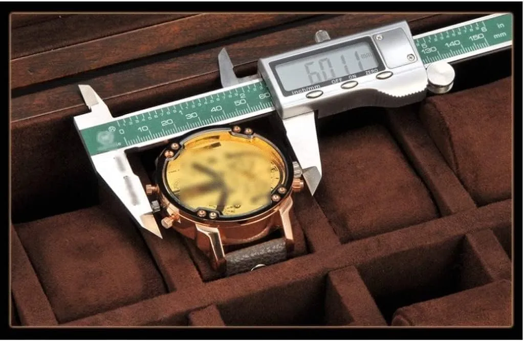 Jewelry Box with Key and Glass Top Jewelry Storage Organizer Display Box Watch Box Watch Winder(Coffee) Watch Gift Box Mens Jewellery Box commute speculation Watch Case Watch Roll Solid Wood Watch Box 10 Slot Wooden 