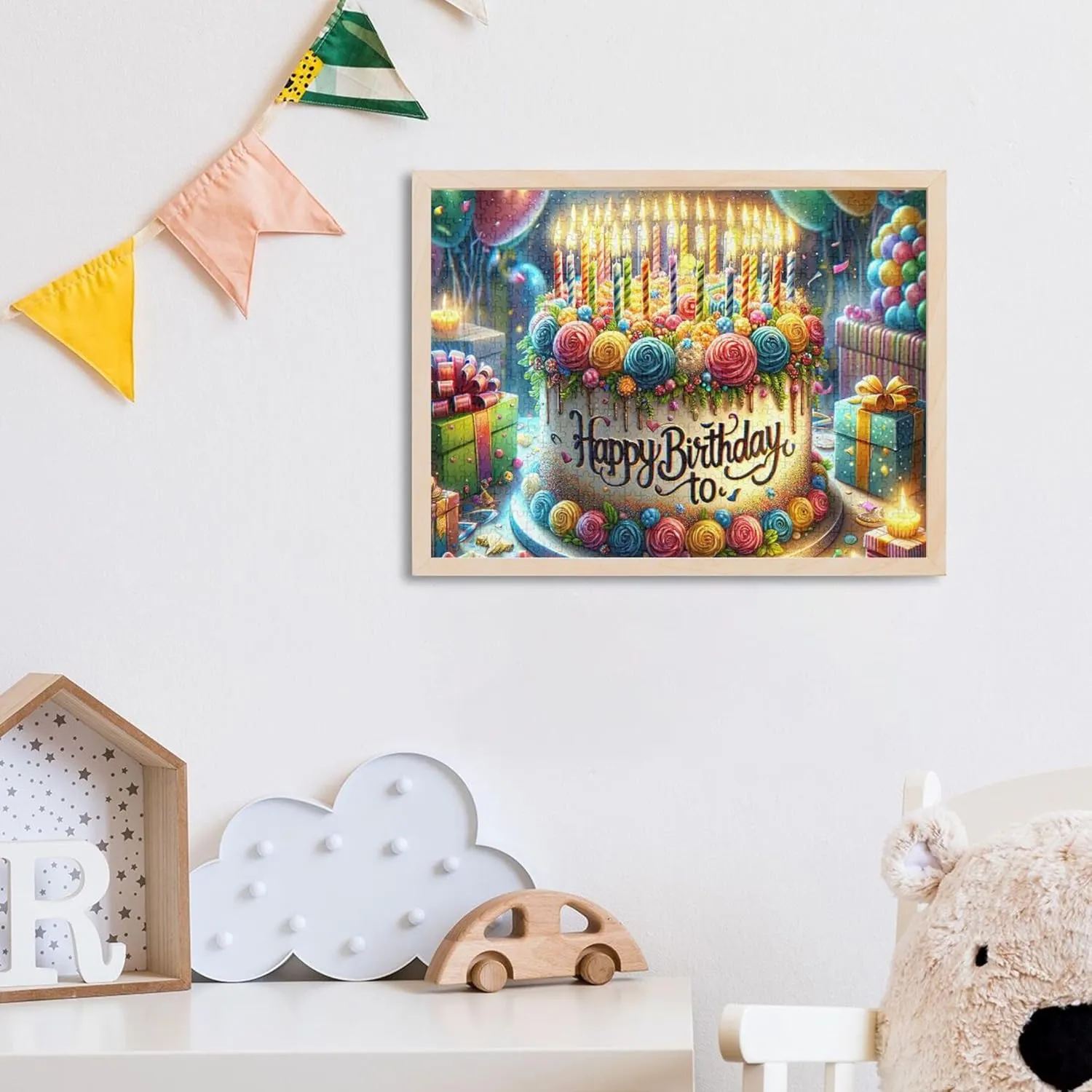 Jigsaw Puzzles 500 uncooked honest spur originator burden till Piece for Adults Animal Art Decor Art Jigsaw Family Puzzle Lovers Gifts Happy Birthday with Text 