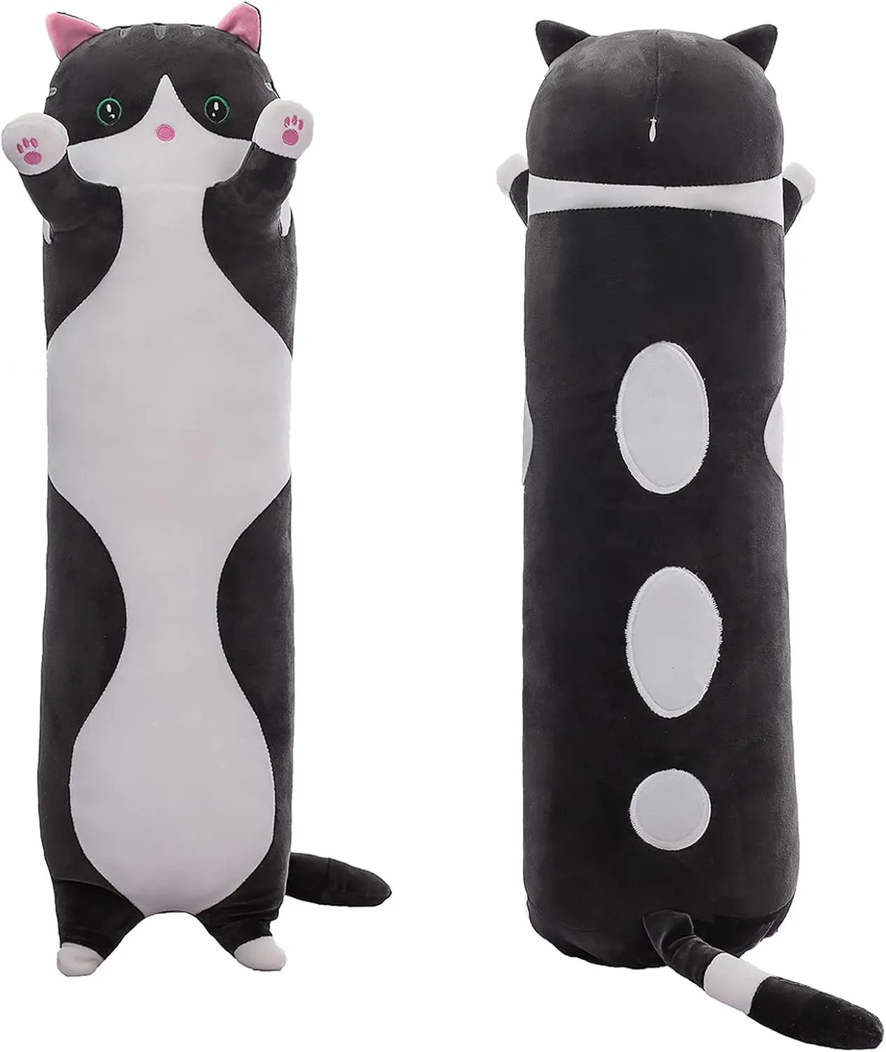 Kawaii Stuffed Kitten Plush Toy shoot alleviate redwing pig Gift for Kids Girlfriend(Black, 59Inch) Long Cat Plush Pillow Cute Cat Body Pillow,Black Cat Stuffed Animal Soft Plushies 