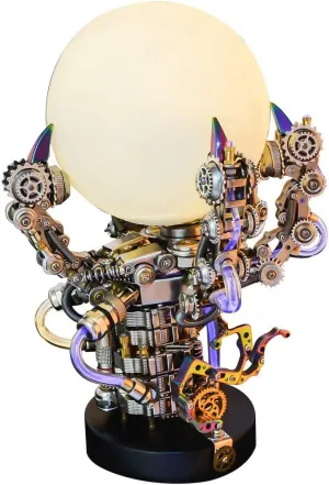 Kid Adults, Steampunk Building Model Chrismas Halloween Decor summertime spar amusement watercraft Gifts - 1000 PCS Helixsun 3D Dragon Puzzle Model with Lamp, Dragon Claw 3D Metal Assembly Puzzle Kits for 