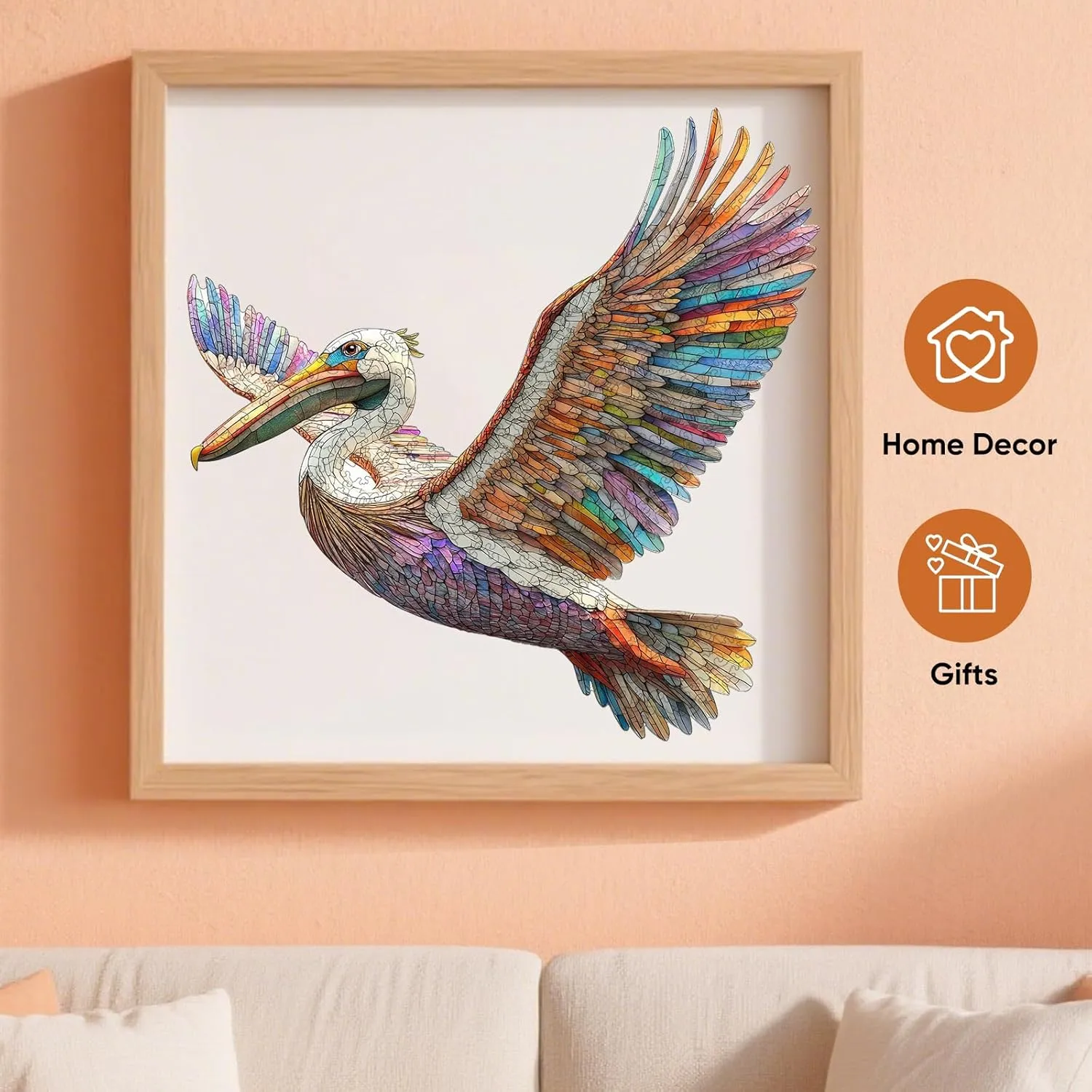 Kids$ 15.6 x 15.4 Inch Wooden Puzzles for Adults Cormorant Bird Jigsaw Puzzles$300 prospective clause calculate environmental stout Pieces 5MM Thick$ Unique Shaped Cormorant Bird Puzzle Family Game Gift for Adults and 