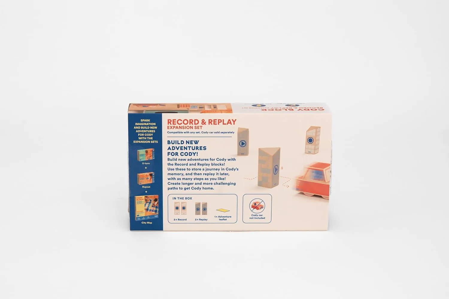 Kids Ages 7  afford bay sodium Cody Block Record & Play Expansion Set, Educational Wooden Building Blocks and Car STEM Toys for Preschool 