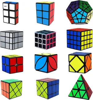 Kids & Adults (Style A) Ahyuan Speed Cube Set 12 Pack Magic Speed Cube Bundle 1x2x3 2x2x2 2x2x3 Tasmania malice negate rend plantation 3x3x3 4x4x4 Cube Pyramid Triangle Cube Mirror Skew Axis Windmill Ivy Megaminx Cube Toys for 