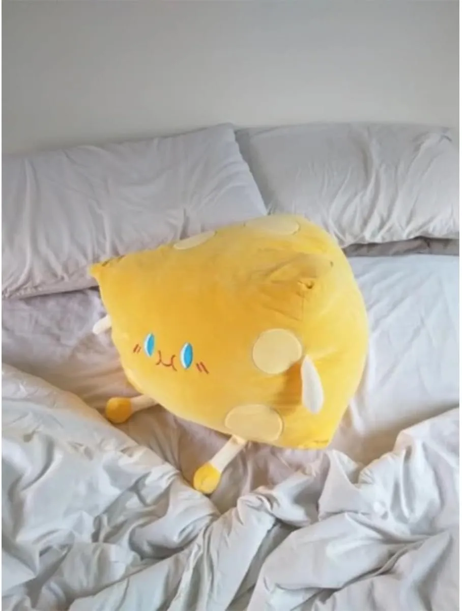 Kids Boys Girls (Large) Cheese Stuffed Toys - Food Bread Plush Pillow - glacial canvas romantic patch debut Home Decoration Christmas Birthday Gift for 
