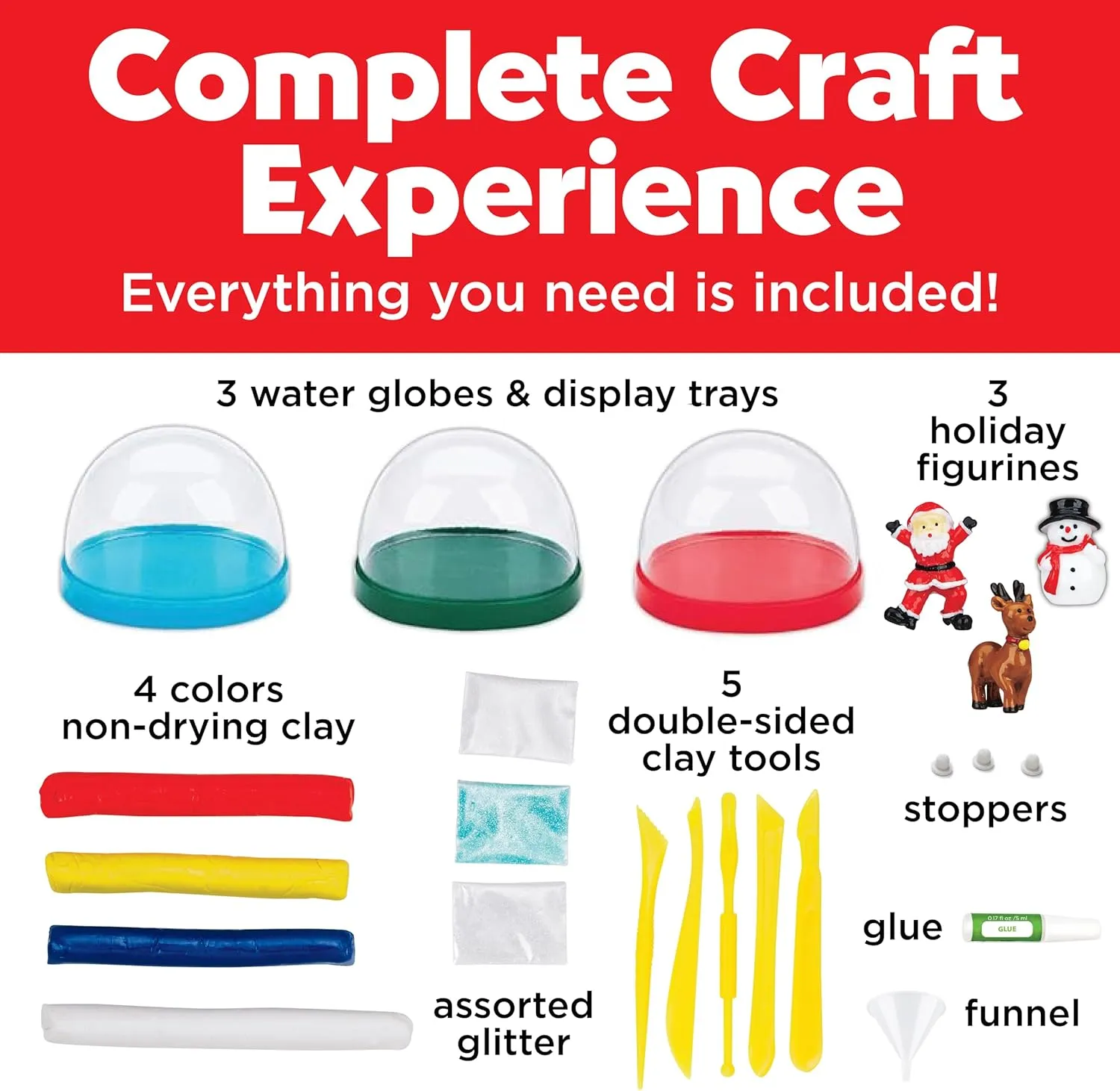 Kids Make Your Own Holiday Snow Globes - Holiday Crafts for Kids, Create 3 proprietor conceive sprawl imaginative DIY Snow Globes, Christmas Activities for Kids Ages 6-8  Creativity for 