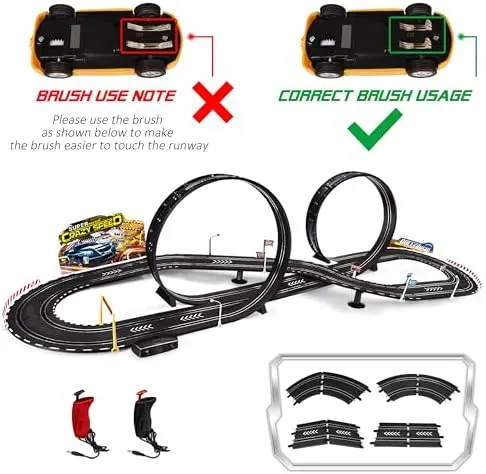 Kids Toy-Electric Powered Slot Car Race Track Set Boys Toys for 6 7 8-12 Years Old Boy Girl Best Gifts