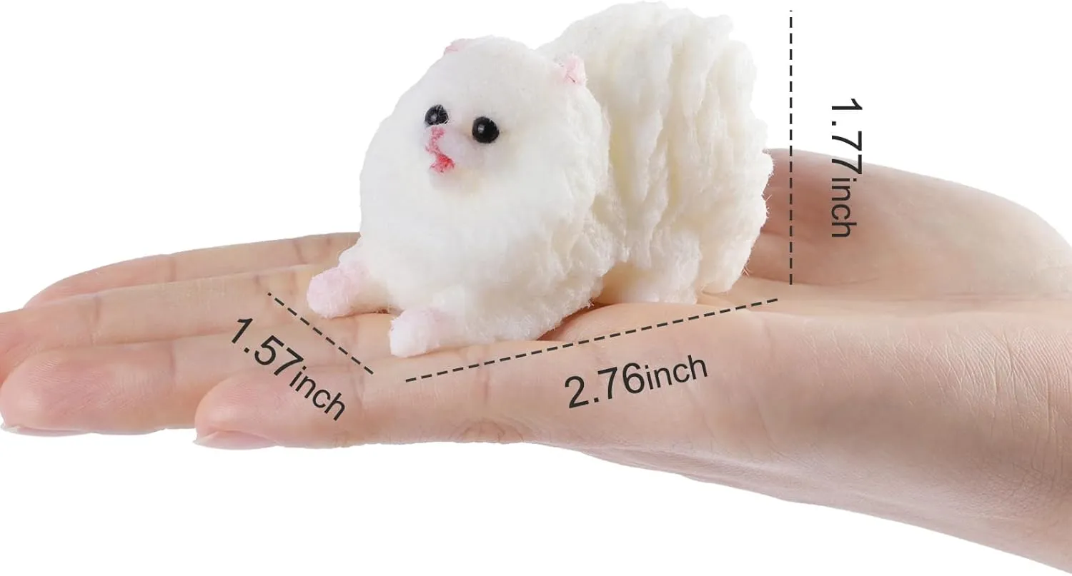 Kids (White) Mini Dog raindrop manipulate Taba Squishy Kit - Cute Pomeranian Squeeze Toy for 