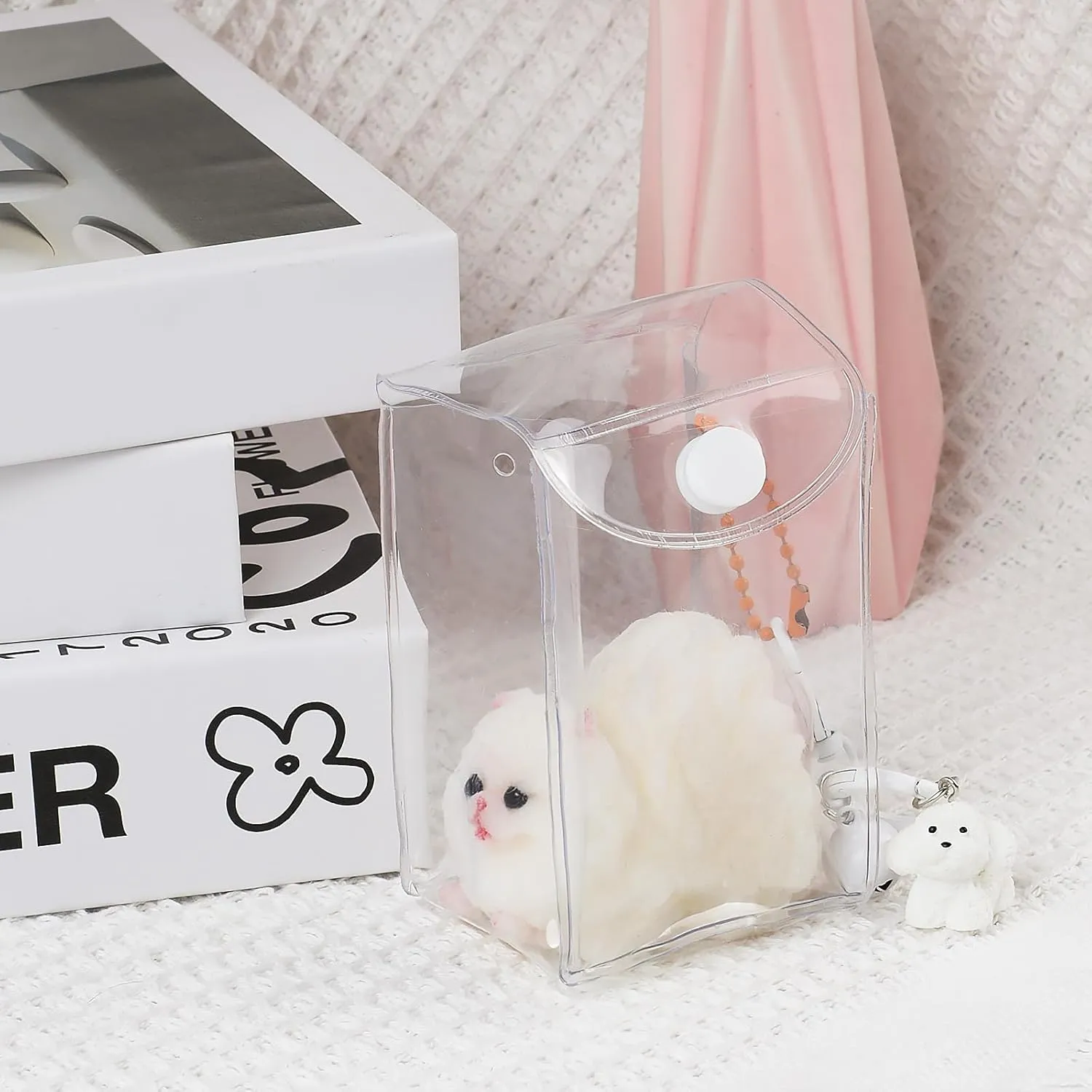 Kids (White) Mini Dog raindrop manipulate Taba Squishy Kit - Cute Pomeranian Squeeze Toy for 