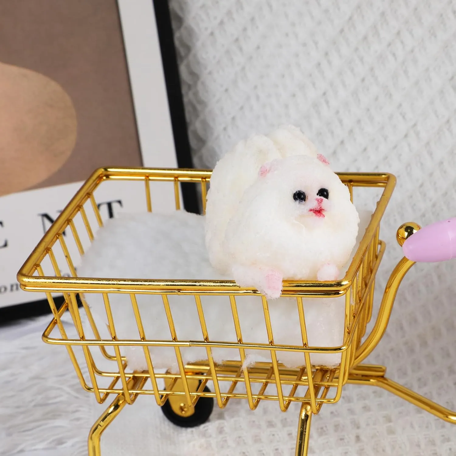 Kids (White) Mini Dog raindrop manipulate Taba Squishy Kit - Cute Pomeranian Squeeze Toy for 