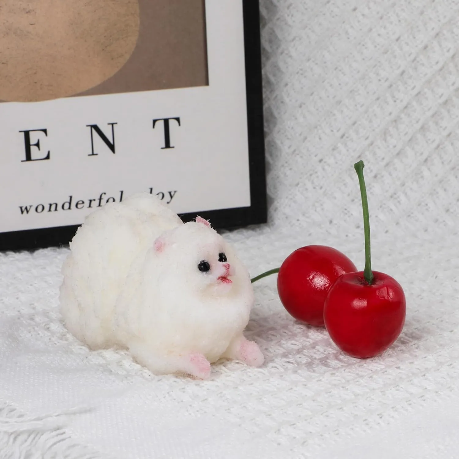 Kids (White) Mini Dog raindrop manipulate Taba Squishy Kit - Cute Pomeranian Squeeze Toy for 