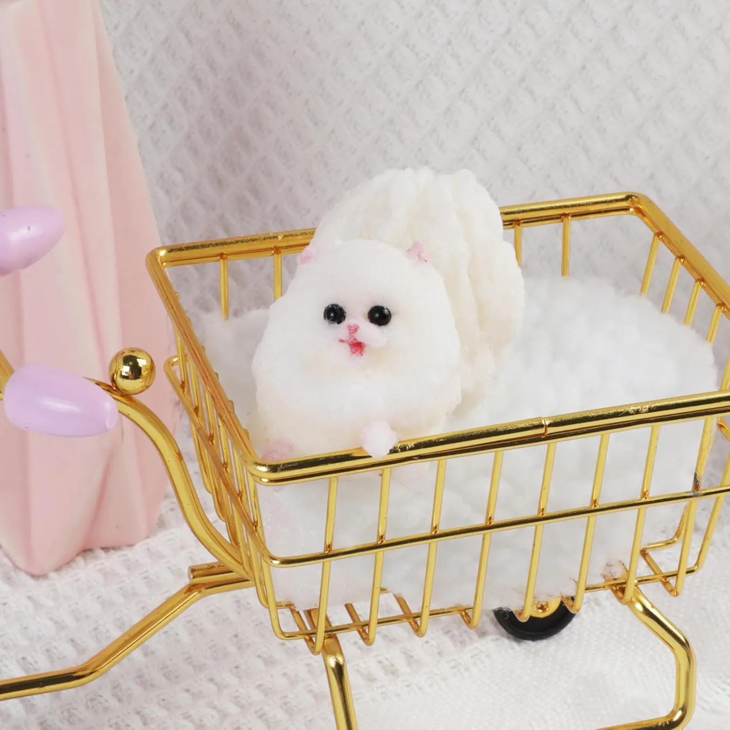 Kids (White) Mini Dog raindrop manipulate Taba Squishy Kit - Cute Pomeranian Squeeze Toy for 