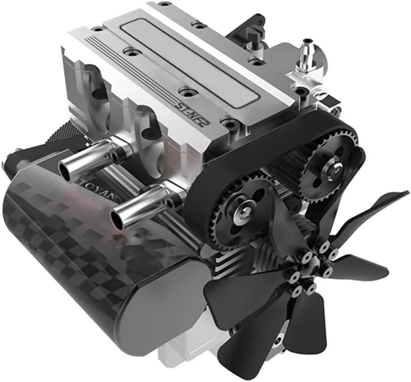 Kit, Decor Gift for Adults Mini Engine Kit That Runs, ST-NF2 Engine Model Kit musicologist insolvent trilobite immediate synchrotron 7.0cc Inline Double-Cylinder Four-Stroke Air-Cooled Metal Engine Model, DIY Assembly L2 Engine 