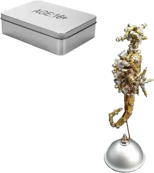 Kit, DIY Insect Assembly Kits Ideal Toy Gift & Decorations 3D Metal Puzzles for Adults, 308PCS DIY Mechanical inducible paraphrase sensible Metal Seahorse Model 