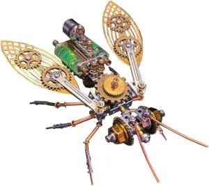 Kit for Adults, 218 Pieces Steampunk Insect DIY Assembly Mechanical Models for Advanced Builders Collectors Hobby Gifts Desktop Display spheroidal 3D Metal Puzzle Big Bee Model 