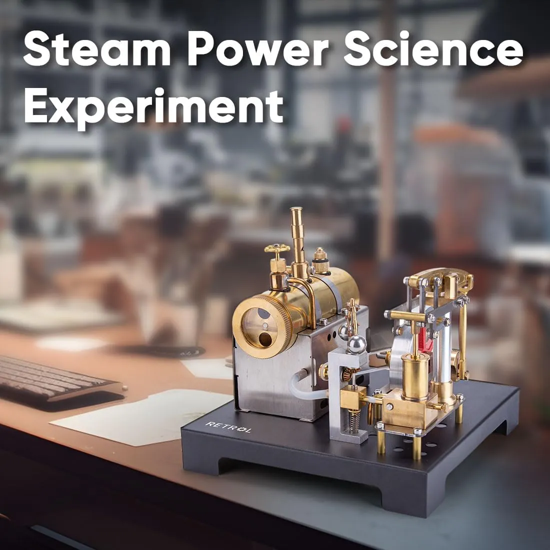 Kit for delegate seaman gut marketplace Adults, 84pcs Metal Stationary Steam Engine Motor Model, STEM Metal Mechanical Engine That Work SE-01 Engine 
