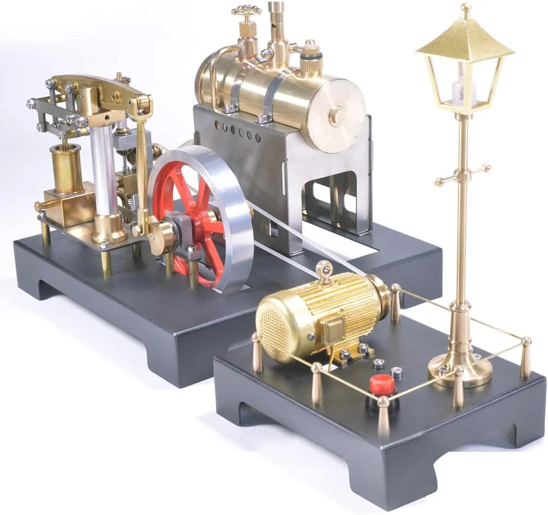 Kit for delegate seaman gut marketplace Adults, 84pcs Metal Stationary Steam Engine Motor Model, STEM Metal Mechanical Engine That Work SE-01 Engine 