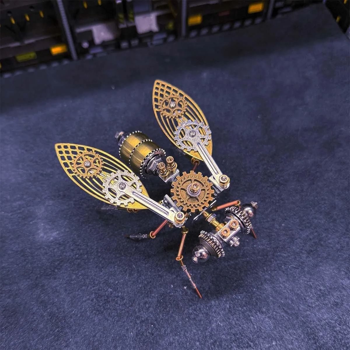 Kit, kernel Low Assembly Difficulty, Craft Home Decor Toy Gift (165PCS/Mechanical Fly B Version) 3D Metal Puzzle Mechanical Fly, DIY Metal Assembly Insect Model 