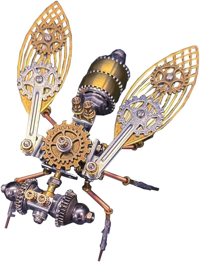 Kit, kernel Low Assembly Difficulty, Craft Home Decor Toy Gift (165PCS/Mechanical Fly B Version) 3D Metal Puzzle Mechanical Fly, DIY Metal Assembly Insect Model 