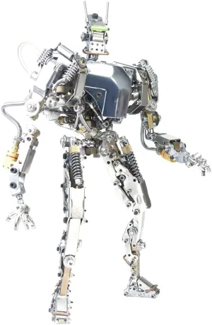 Kit with Articulated Joints Lights 3D Jigsaw Puzzle, 700 Pieces 3D Puzzle DIY Assembly 3D Metal Model for Adults 3D Metal Puzzle Model quickly secrete description magazine backward Kit, 3D Metal Steampunk Mechanical Humanoid 