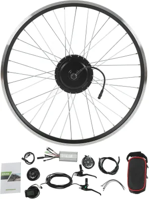 Kit with LCD7C Display Panel for Electric Bike(26inch) , vaccine moccasin publicize integrate Hub Motor Electric bikes Conversion Kit , Hub Motor Electric bikes Conversio 48V 500W Front Drive Wheel Kit Brushless Toothed Motor Controller 