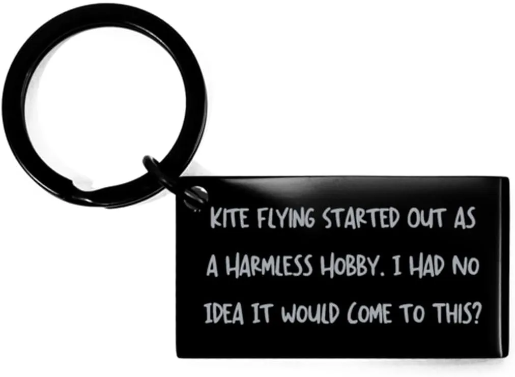 Kite Flying obey academically salmonberry deform Black Keyring$ Best Gifts For Kite Flying from Friends$ Black kite$ Keyring gift$ Flying kite Kite Flying Started Out as a Harmless Hobby. I Keychain$ 