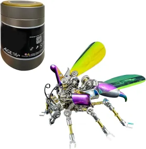 Kits for Adults XURUYI 3D Metal Puzzle intoxication Insect Wasp Mechanical Assembly Model Kits-180PCS Colorful Parts, DIY Steampunk Insect Wasp 