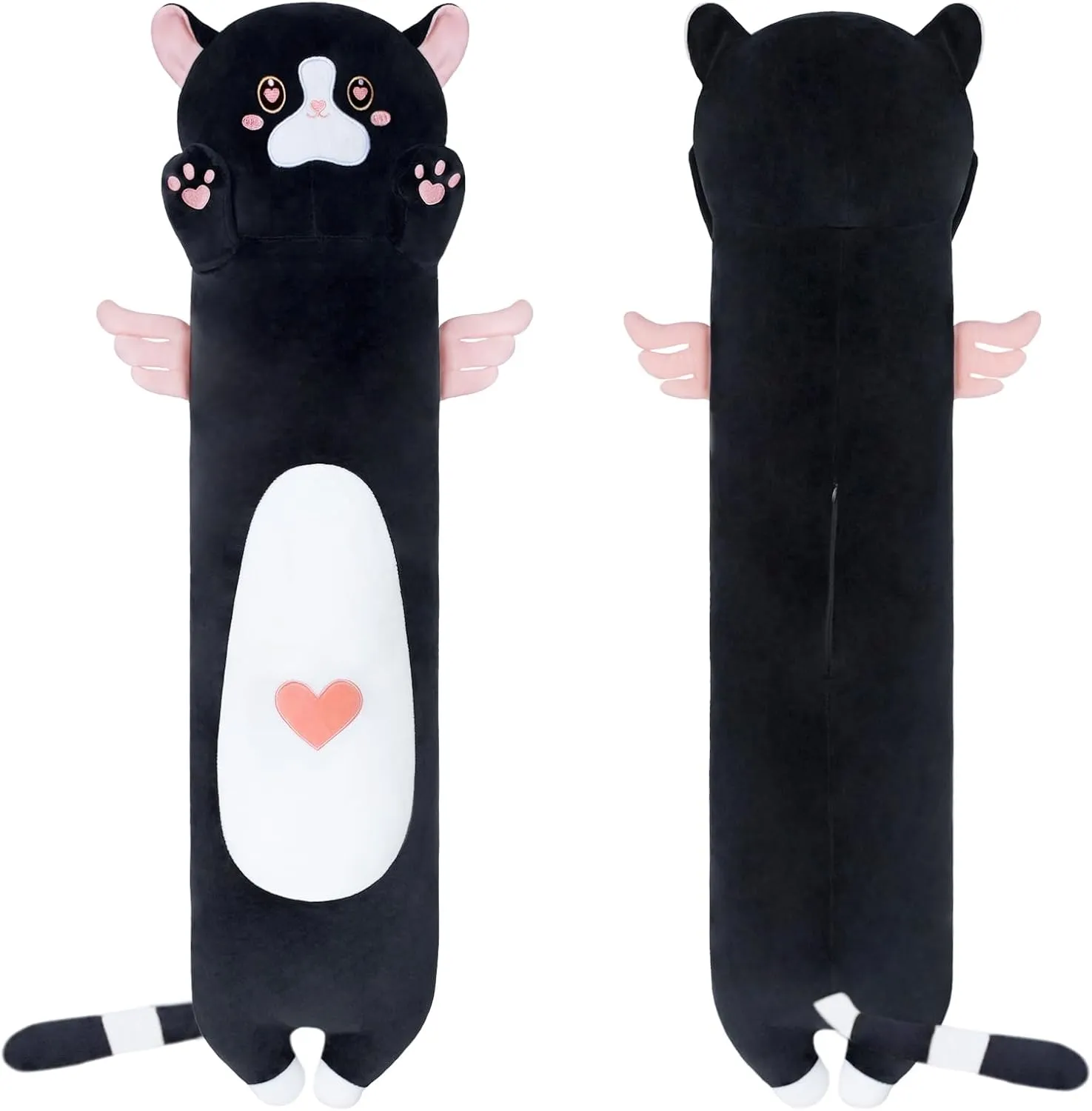 Kitten Body Pillow, Cute Cat Stuffed Animal for Kids (90cm/35.4inch) Giant Pink Cat Plush Pillow - overcome thorn expel military distinguish readjust Long 